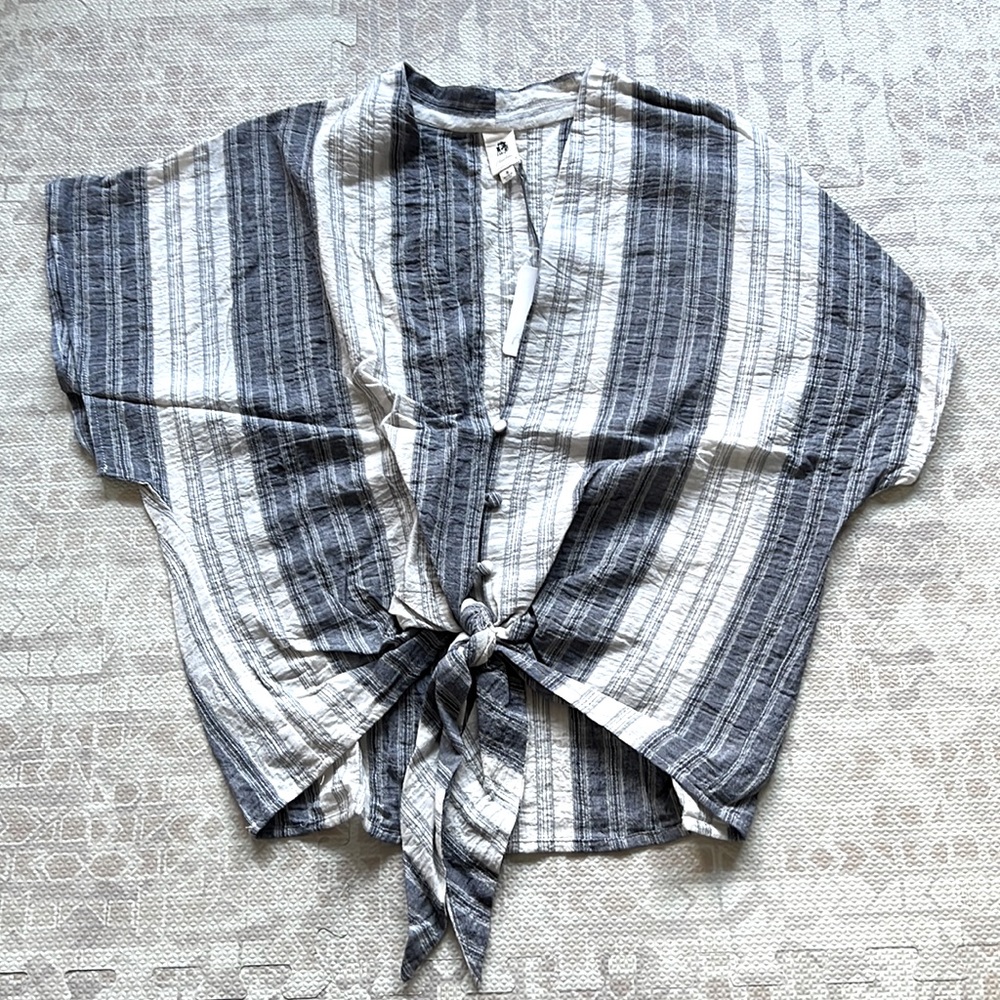 Woman’s Blouse with Tie Front Accent
